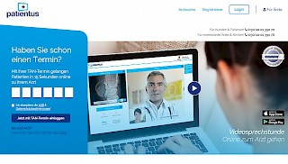 Screenshot Patientus Homepage